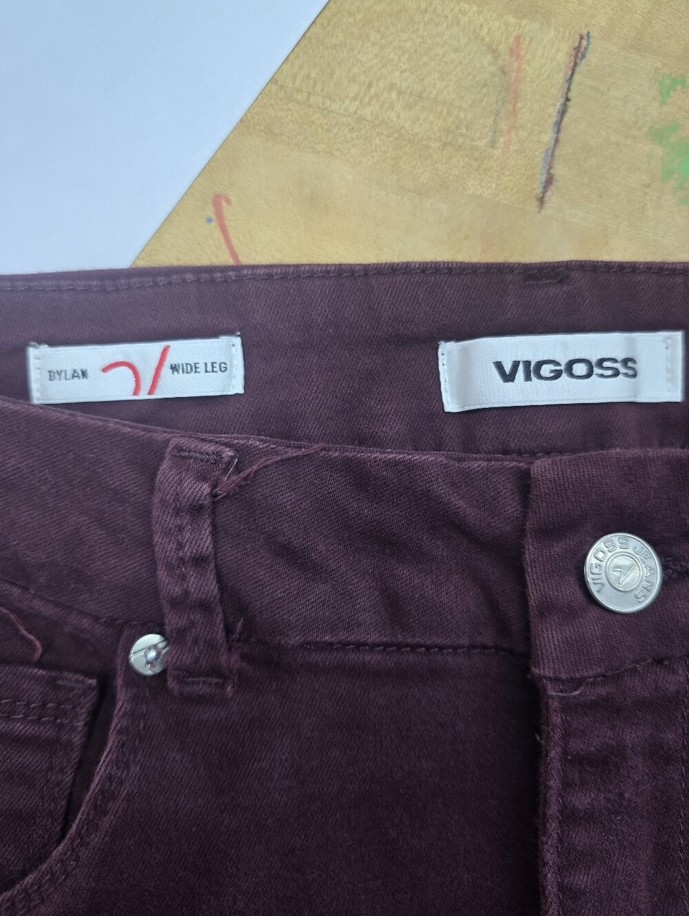VIGOSS Maroon Wide Leg Pants - Picture 4 of 6